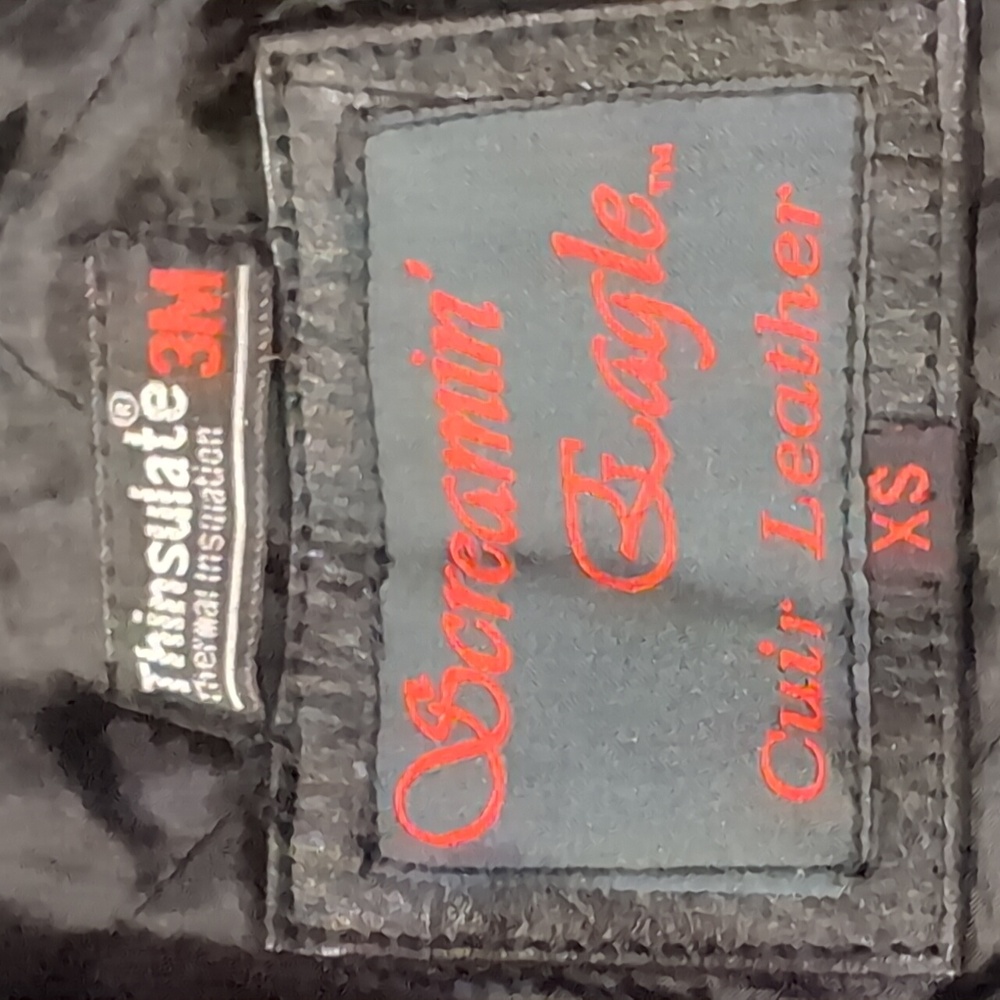 Screaming Eagle Motorcycle Biker Black Leather Jacket - Picture 11 of 16